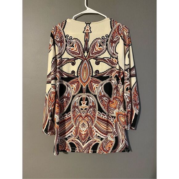 Passport Long Sleeve VNeck Tunic Top Size Small - Picture 2 of 5